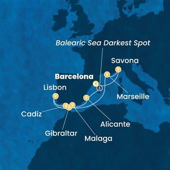 Trasa plavby CDI-BCN10A1S