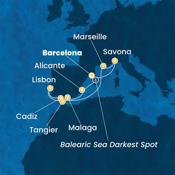 Trasa plavby CDI-BCN10A1T