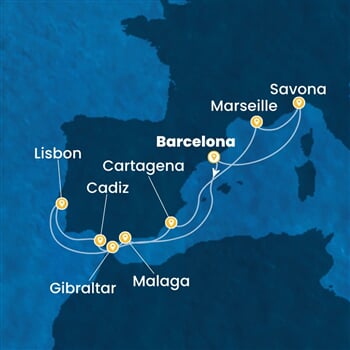 Trasa plavby CDI-BCN11A1M