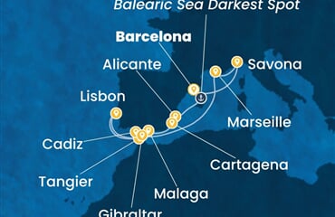 Costa Diadema - Španělsko, Maroko, Velká Británie, Portugalsko, Francie, ... (z Barcelony)