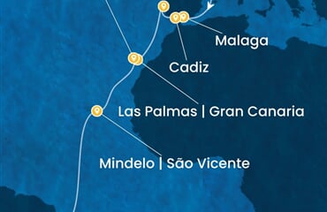 Costa Diadema - Španělsko, Portugalsko, Brazílie (z Barcelony)