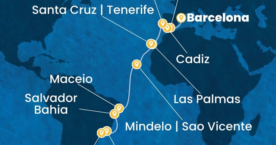 Trasa plavby CDI-BCN20A0S