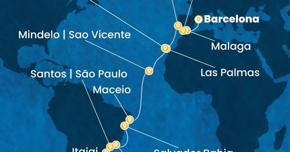 Trasa plavby CDI-BCN22A0I