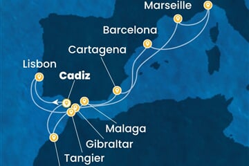 Costa Diadema - Španělsko, Portugalsko, Velká Británie, Francie, Itálie, ... (Cadiz)