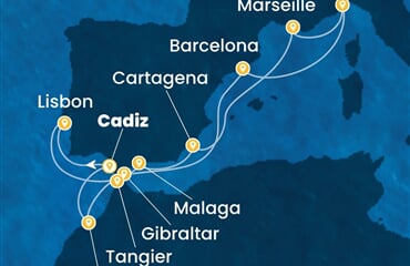 Costa Diadema - Španělsko, Portugalsko, Velká Británie, Francie, Itálie, ... (Cadiz)