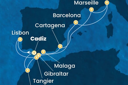 Costa Diadema - Španělsko, Portugalsko, Velká Británie, Francie, Itálie, ... (Cadiz)