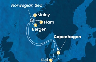 Costa Diadema - Dánsko, Norsko, Německo (z Kodaně)