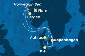 Costa Diadema - Dánsko, Norsko, Německo (z Kodaně)