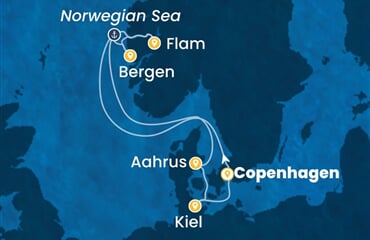 Costa Diadema - Dánsko, Norsko, Německo (z Kodaně)