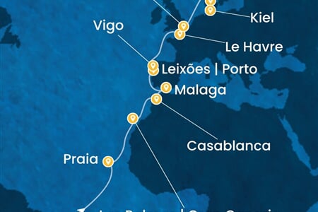Costa Diadema - Brazílie, Španělsko, Maroko, Portugalsko, Francie, ... (Fortaleza)
