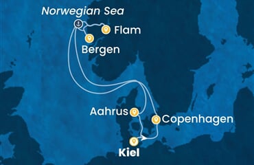 Costa Diadema - Německo, Dánsko, Norsko (z Kielu)