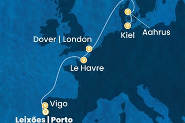 Costa Diadema - Portugalsko, Španělsko, Francie, Velká Británie, Dánsko, ... (Porto de Leixoes)