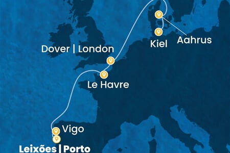 Costa Diadema - Portugalsko, Španělsko, Francie, Velká Británie, Dánsko, ... (Porto de Leixoes)