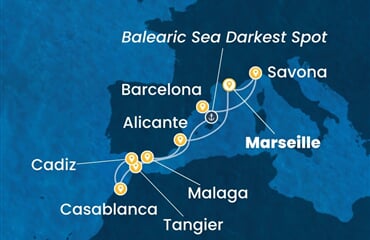 Costa Diadema - Francie, Itálie, Španělsko, Maroko (z Marseille)