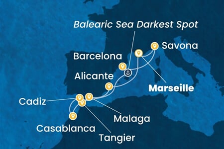 Costa Diadema - Francie, Itálie, Španělsko, Maroko (z Marseille)