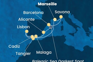 Costa Diadema - Francie, Itálie, Španělsko, Portugalsko, Maroko (z Marseille)