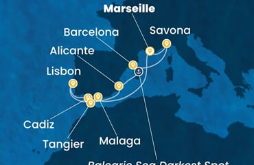 Costa Diadema - Francie, Itálie, Španělsko, Portugalsko, Maroko (z Marseille)