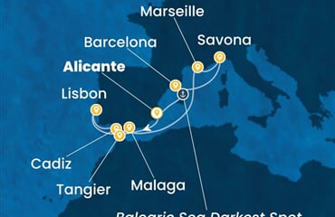 Costa Diadema - Španělsko, Portugalsko, Maroko, Francie, Itálie (Alicante)