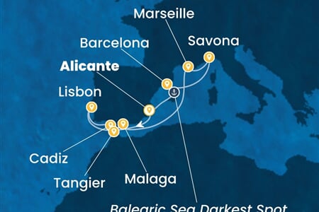 Costa Diadema - Španělsko, Portugalsko, Maroko, Francie, Itálie (Alicante)
