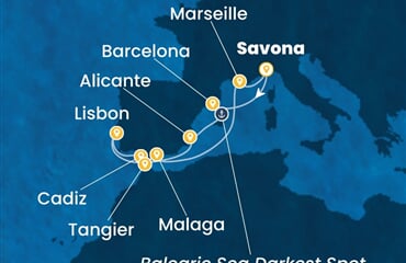 Costa Diadema - Itálie, Španělsko, Portugalsko, Maroko, Francie (ze Savony)