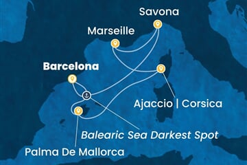 Costa Favolosa - Španělsko, Francie, Itálie (z Barcelony)