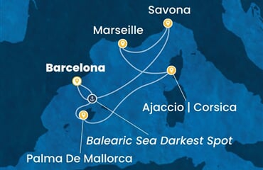 Costa Favolosa - Španělsko, Francie, Itálie (z Barcelony)