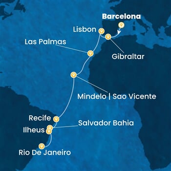 Trasa plavby CFA-BCN17A10