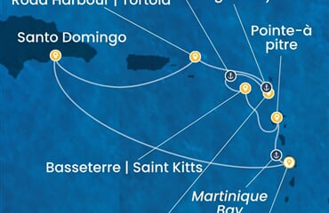 Costa Favolosa - Nizozemské Antily, Dominikán.rep. (Fort-de-France)