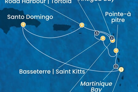 Costa Favolosa - Nizozemské Antily, Dominikán.rep. (Fort-de-France)