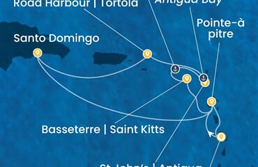 Costa Favolosa - Nizozemské Antily, Dominikán.rep. (Fort-de-France)