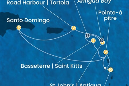 Costa Favolosa - Nizozemské Antily, Dominikán.rep. (Fort-de-France)