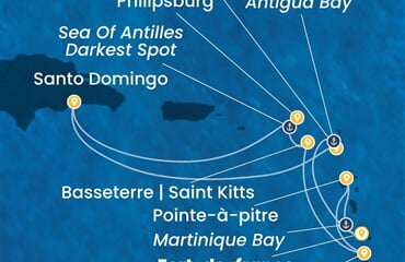 Costa Favolosa - Nizozemské Antily, Dominikán.rep. (Fort-de-France)
