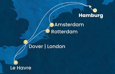 Costa Favolosa - Německo, Velká Británie, Francie, Nizozemí (Hamburk)