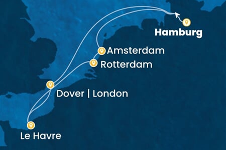 Costa Favolosa - Německo, Velká Británie, Francie, Nizozemí (Hamburk)