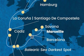 Costa Favolosa - Francie, Itálie, Španělsko, Portugalsko, Německo (z Marseille)