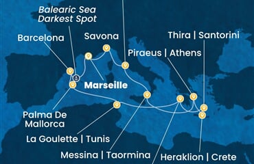 Costa Favolosa - Francie, Itálie, Řecko, Tunisko, Španělsko (z Marseille)