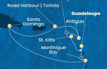 Costa Favolosa - Nizozemské Antily, Dominikán.rep. (Pointe-a-Pitre)