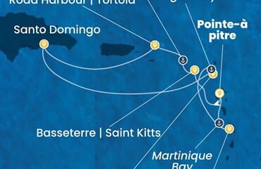 Costa Favolosa - Nizozemské Antily, Dominikán.rep. (Pointe-a-Pitre)