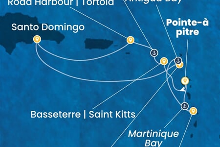 Costa Favolosa - Nizozemské Antily, Dominikán.rep. (Pointe-a-Pitre)