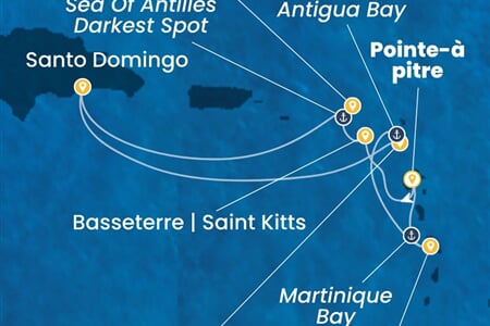 Costa Favolosa - Nizozemské Antily, Dominikán.rep. (Pointe-a-Pitre)