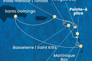Costa Favolosa - Nizozemské Antily, Dominikán.rep. (Pointe-a-Pitre)