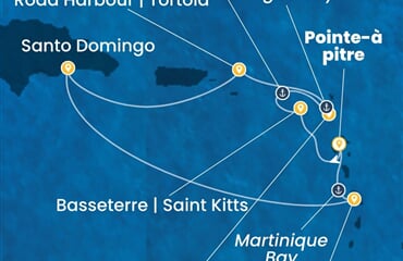 Costa Favolosa - Nizozemské Antily, Dominikán.rep. (Pointe-a-Pitre)