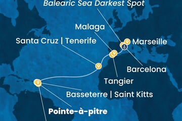 Costa Favolosa - Nizozemské Antily, Maroko, Španělsko, Francie (Pointe-a-Pitre)