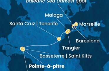 Costa Favolosa - Nizozemské Antily, Maroko, Španělsko, Francie (Pointe-a-Pitre)