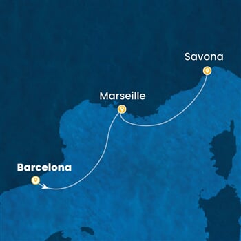 Trasa plavby CFS-BCN02A4G