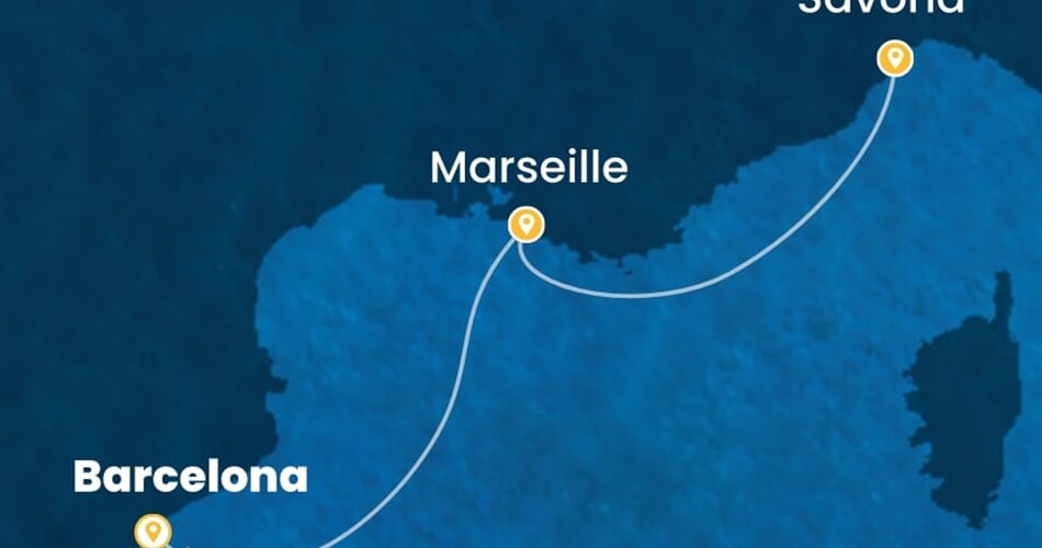 Trasa plavby CFS-BCN02A4G