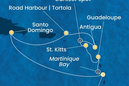 Costa Favolosa - Nizozemské Antily, Dominikán.rep. (Fort-de-France)
