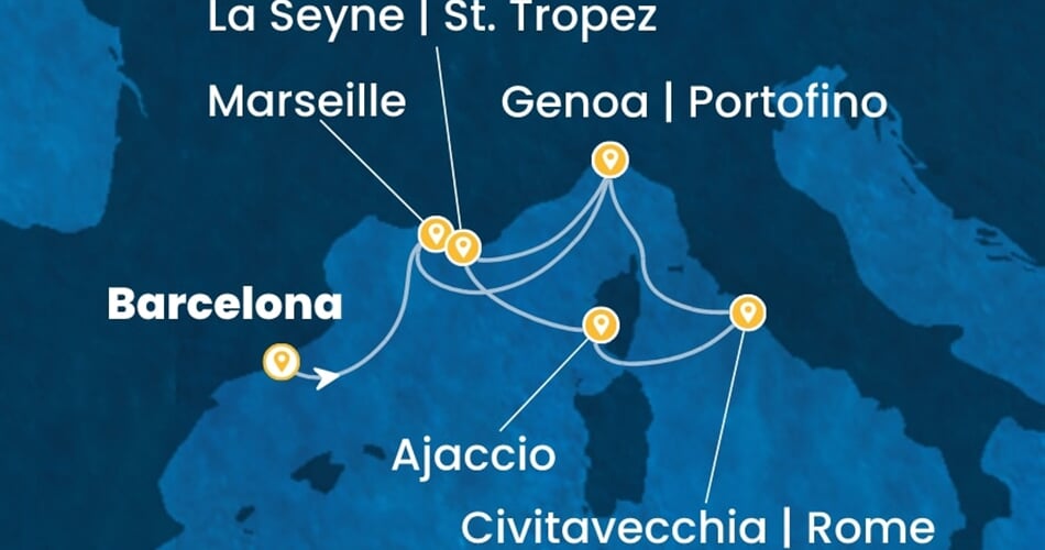Trasa plavby CFS-BCN06A2B