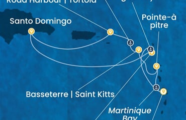 Costa Favolosa - Nizozemské Antily, Dominikán.rep. (Fort-de-France)