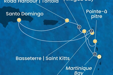 Costa Favolosa - Nizozemské Antily, Dominikán.rep. (Fort-de-France)